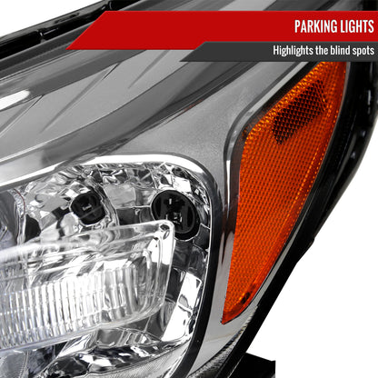 2013-2015 Chevrolet Malibu / 2016 Malibu Limited Clear Lens Projector Headlight w/ Amber Reflector - Driver Side Only