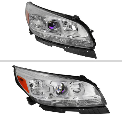 2013-2015 Chevrolet Malibu / 2016 Malibu Limited Clear Lens Projector Headlight w/ Amber Reflector - Passenger Side Only