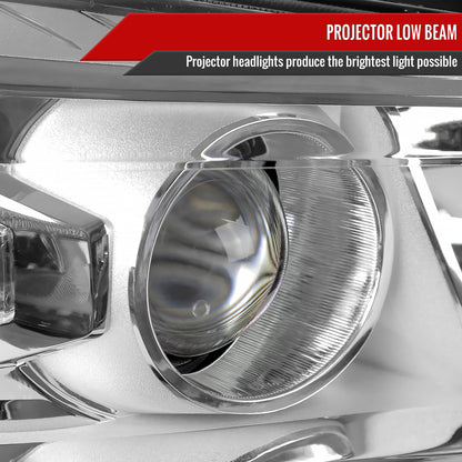 2013-2015 Chevrolet Malibu / 2016 Malibu Limited Clear Lens Projector Headlight w/ Amber Reflector - Passenger Side Only