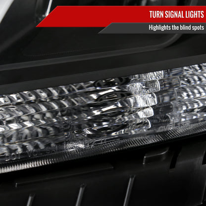 2013-2016 Chevrolet Malibu Projector Headlights (Matte Black Housing/Clear Lens)