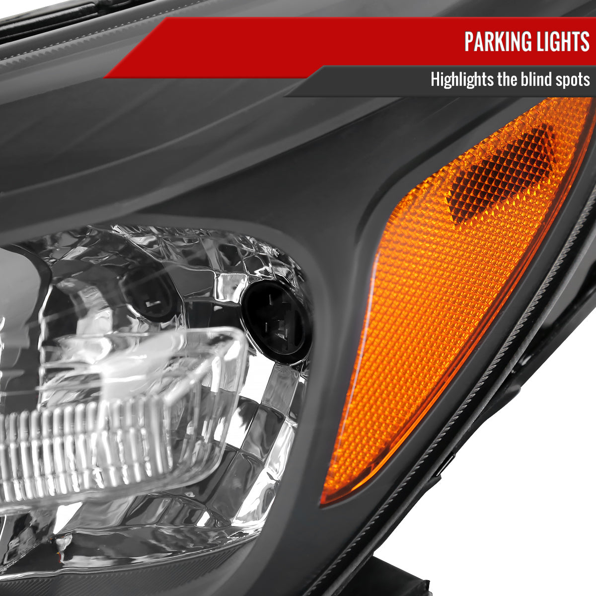 2013-2016 Chevrolet Malibu Projector Headlights (Matte Black Housing/Clear Lens)