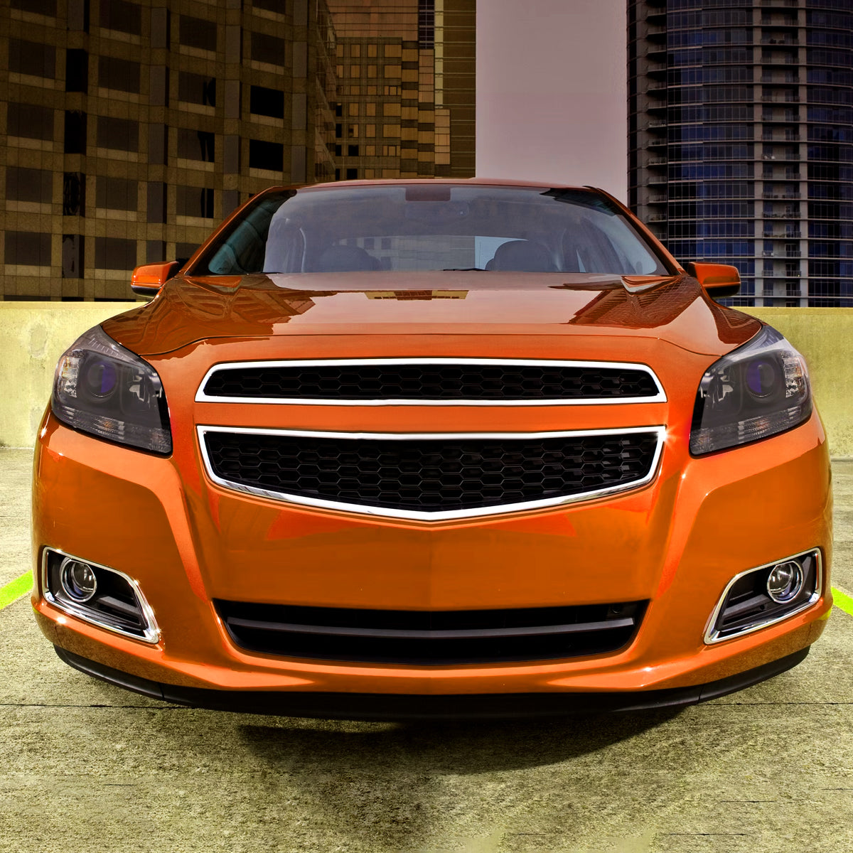 2013-2016 Chevrolet Malibu Projector Headlights (Matte Black Housing/Clear Lens)