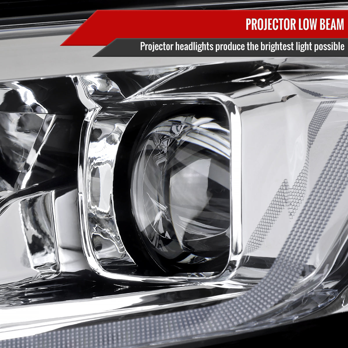 2019-2024 Chevrolet Malibu Switchback Sequential LED Turn Signal Projector Headlights (Chrome Housing/Clear Lens)