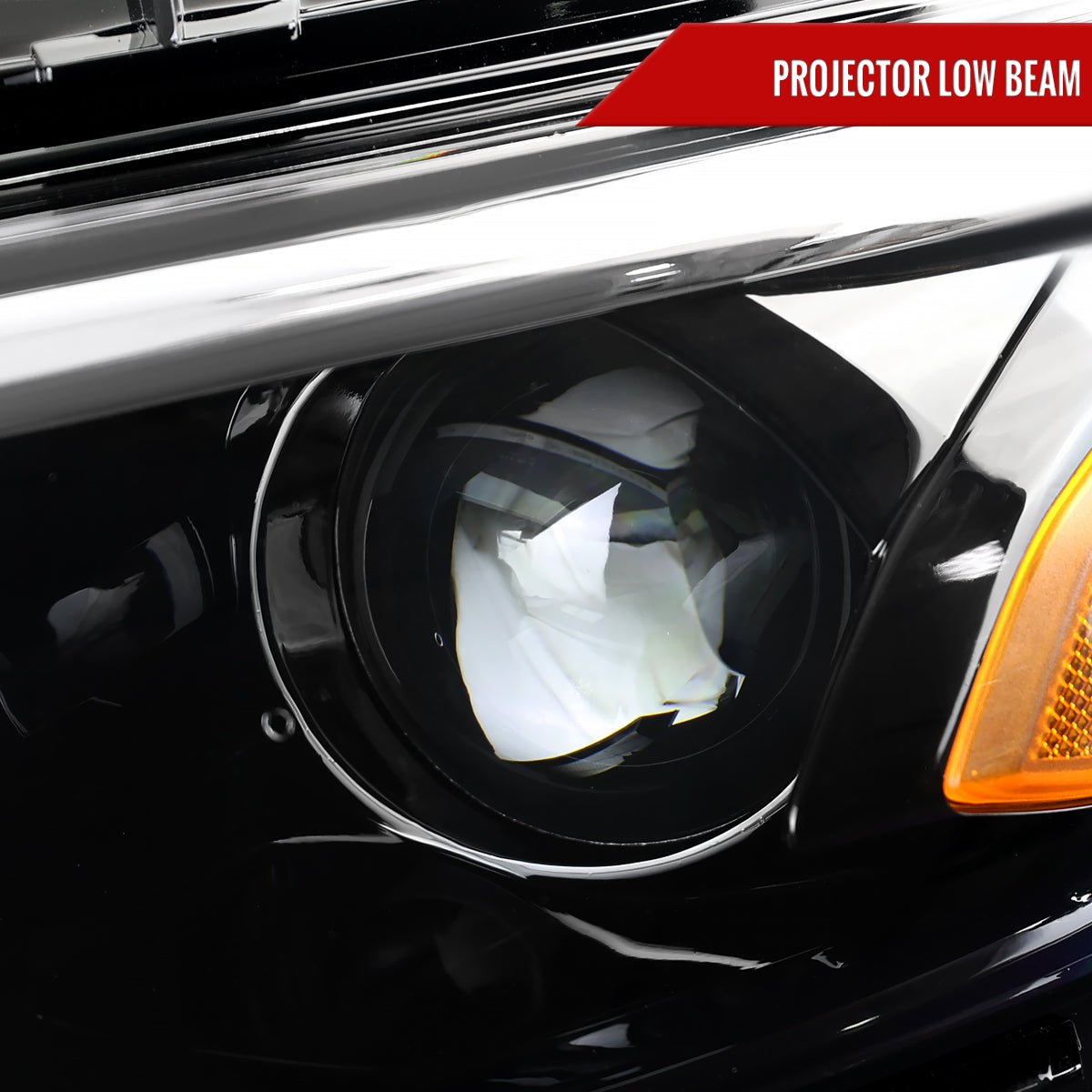 2019-2024 Chevrolet Malibu Factory Style Projector Left Driver Side Headlight (Glossy Black Housing/Clear Lens)