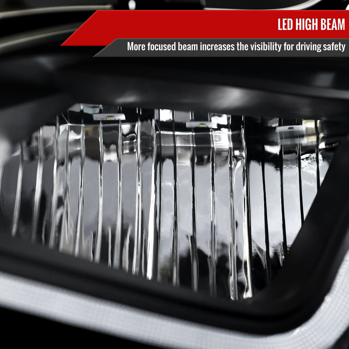 2019-2024 Chevrolet Malibu Switchback Sequential LED Turn Signal Projector Headlights (Matte Black Housing/Smoked Lens)