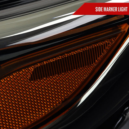 2019-2024 Chevrolet Malibu Factory Style Projector Headlight (Matte Black Housing/Smoked Lens)