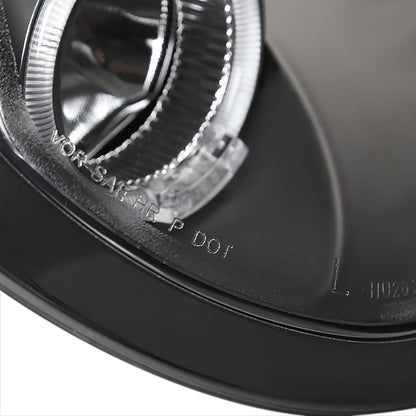 2002-2008 Mini Cooper R50 R53 R52 Single Halo Projector Headlights (Matte Black Housing/Clear Lens)