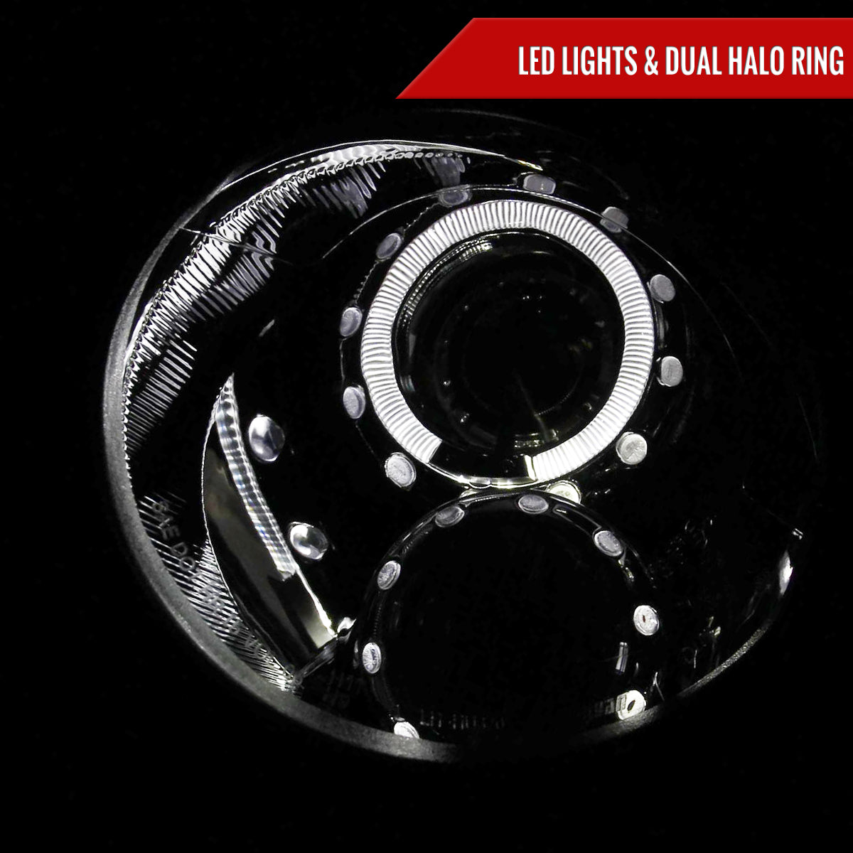 2007-2015 Mini Cooper R55 R56 R57 R58 R59 Single Halo Projector Headlights (Chrome Housing/Clear Lens)
