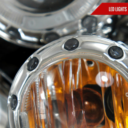 2007-2015 Mini Cooper R55 R56 R57 R58 R59 Single Halo Projector Headlights (Chrome Housing/Clear Lens)