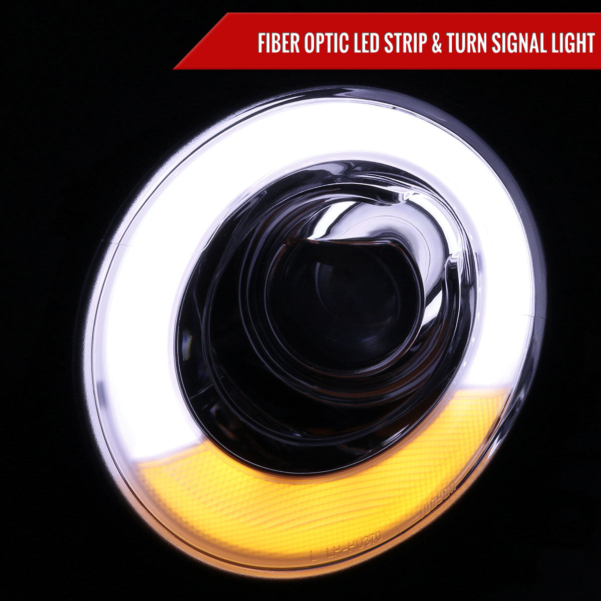 2007-2015 Mini Cooper R55 R56 R57 R58 R59 Projector  Headlights w/ LED Turn Signal Lights (Chrome Housing/Clear Lens)