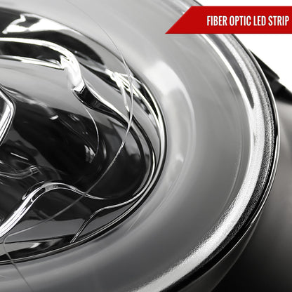 2007-2015 Mini Cooper R55 R56 R57 R58 R59 Projector  Headlights w/ LED Turn Signal Lights (Chrome Housing/Clear Lens)
