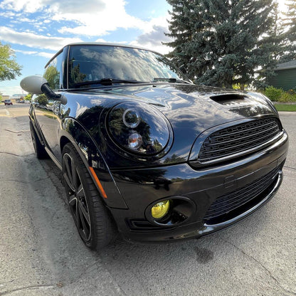 2007-2015 Mini Cooper R55 R56 R57 R58 R59 Halo Projector Headlights (Glossy Black Housing/Smoked Lens)