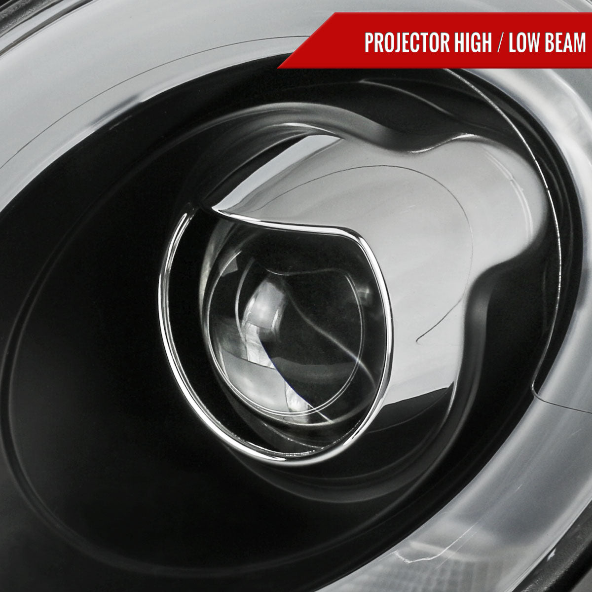 2007-2015 Mini Cooper R55 R56 R57 R58 R59 Projector  Headlights w/ LED Turn Signal Lights (Matte Black Housing/Clear Lens)