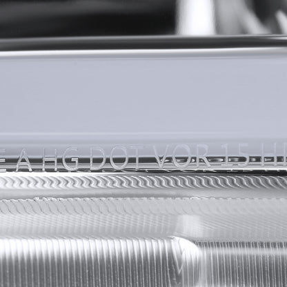 2015-2017 Ford Mustang / 2018-2020 Mustang Shelby LED Bar Xenon HID Projector Headlights (Chrome Housing/Clear Lens)