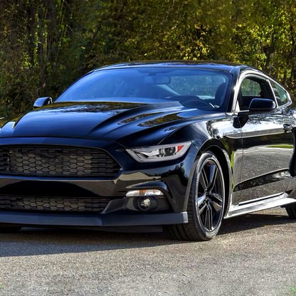 2015-2017 Ford Mustang/2018-2020 Mustang Shelby HID/Xenon Switchback Sequential LED Turn Signal Projector Headlights (Chrome Housing/Clear Lens)