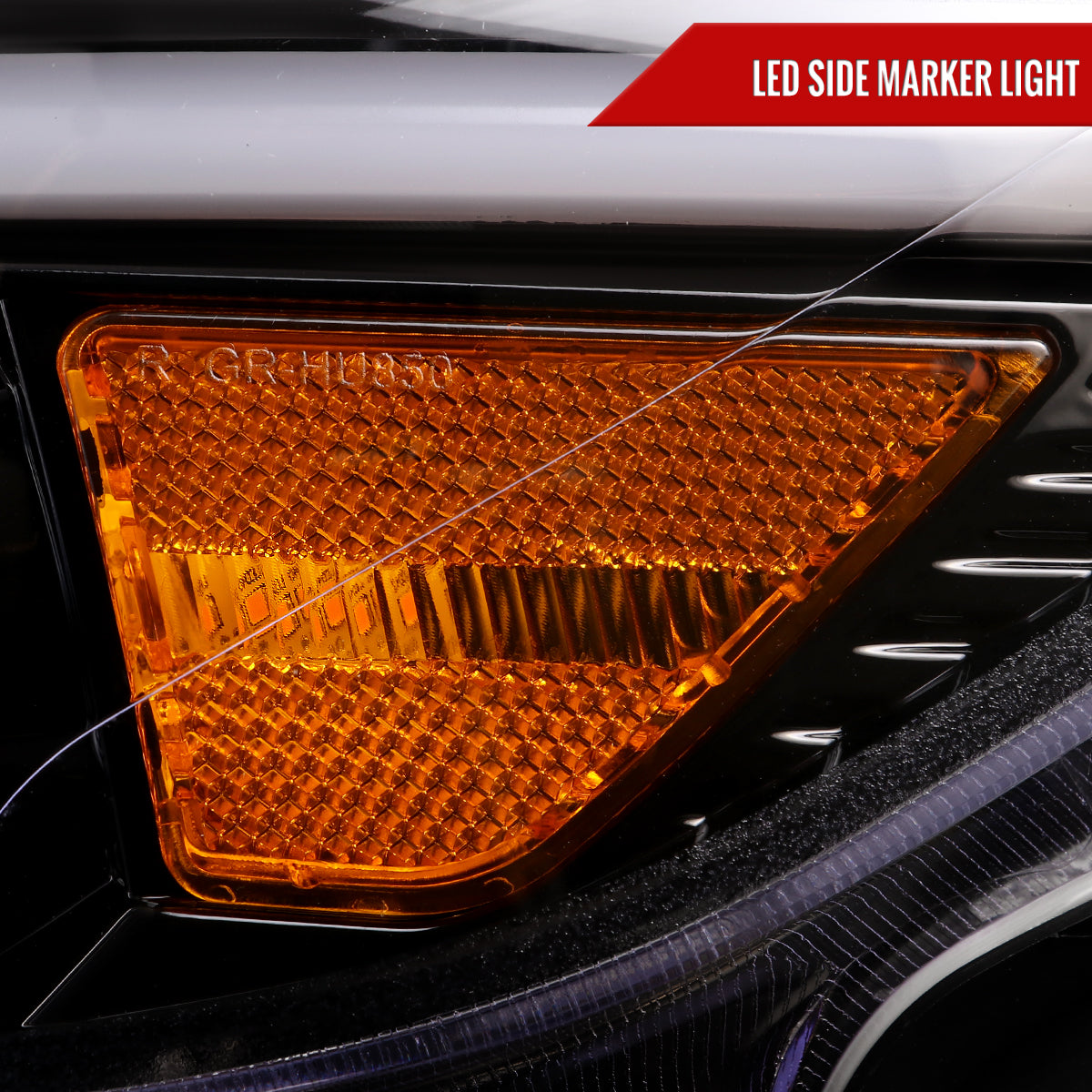 2015-2017 Ford Mustang HID-Type  LED Sequential Turn Signal Projector Headlights (Jet Black Housing/Clear Lens)