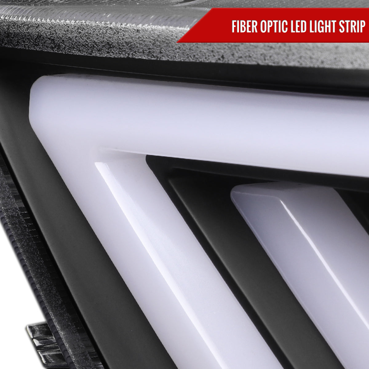 2015-2017 Ford Mustang HID-Type  LED Sequential Turn Signal Projector Headlights (Matte Black Housing/Clear Lens)