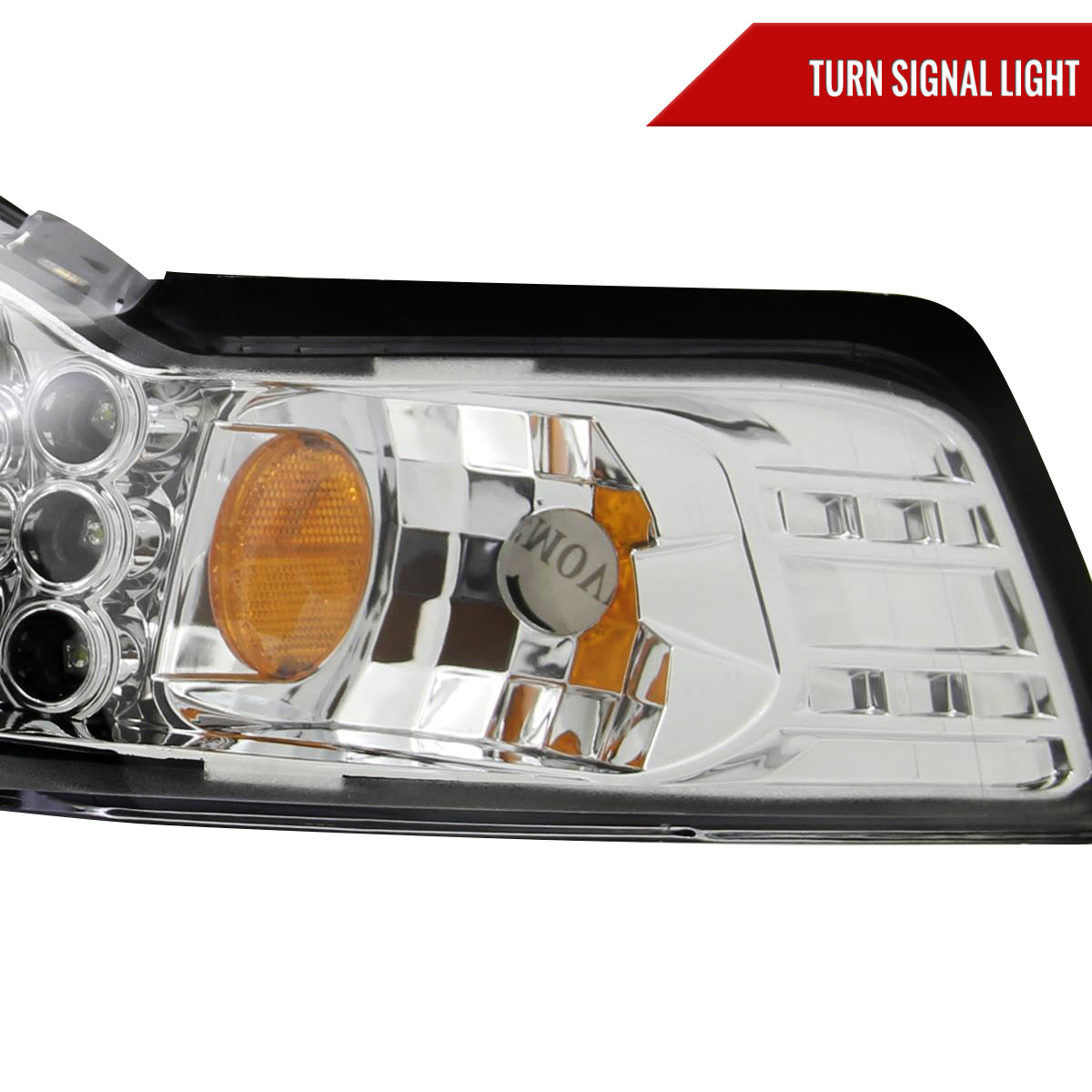 1999-2004 Ford Mustang Dual Halo Projector Headlights (Chrome Housing/Clear Lens)