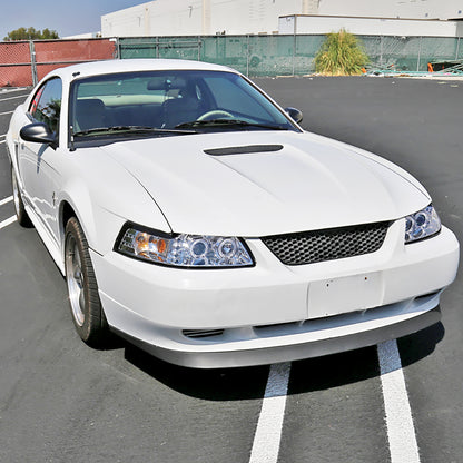 1999-2004 Ford Mustang Dual Halo Projector Headlights (Chrome Housing/Clear Lens)