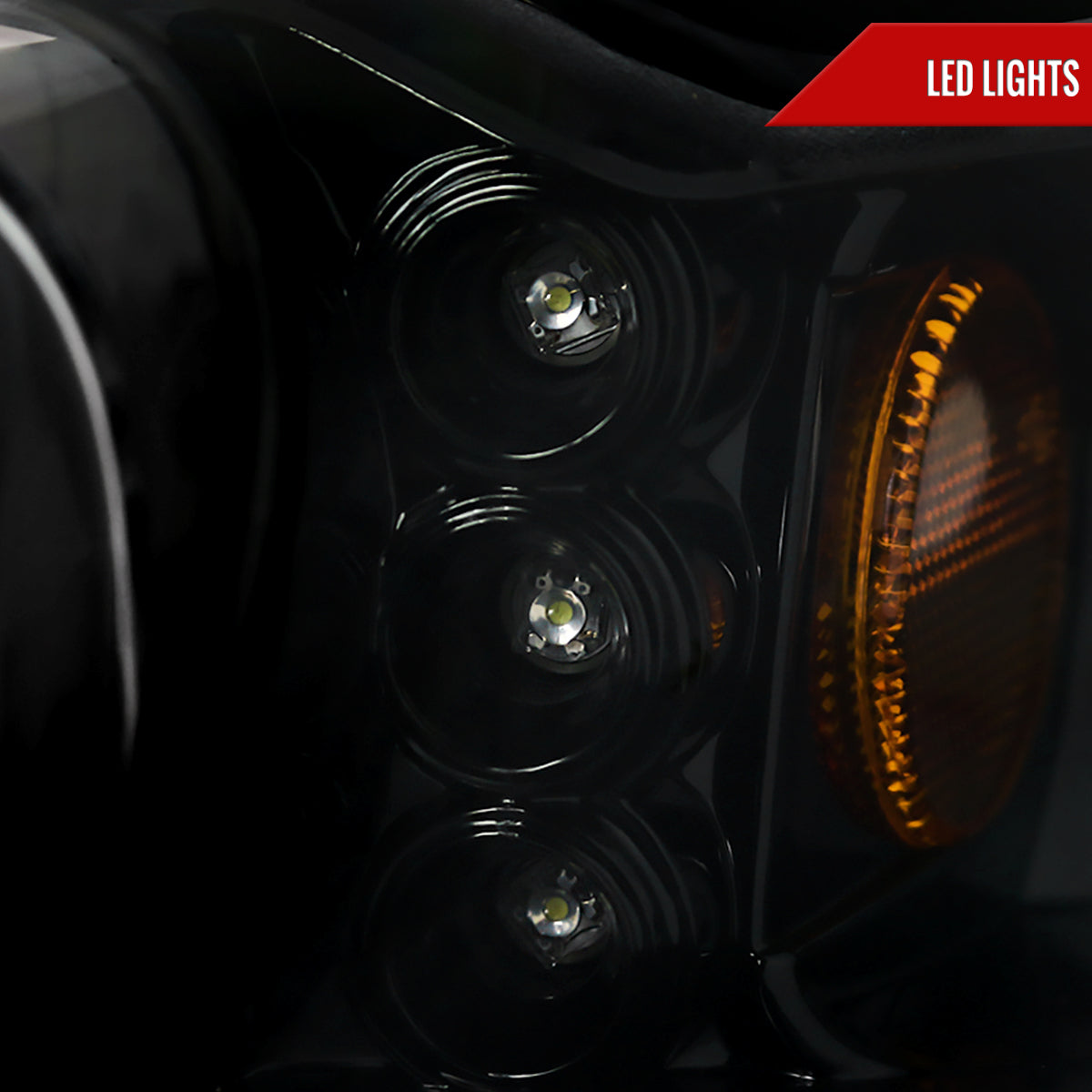 1999-2004 Ford Mustang Dual Halo Projector Headlights (Jet Black Housing/Clear Lens)