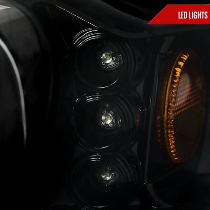 1999-2004 Ford Mustang Dual Halo Projector Headlights (Jet Black Housing/Clear Lens)