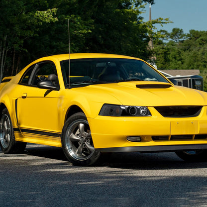 1999-2004 Ford Mustang Dual Halo Projector Headlights (Jet Black Housing/Clear Lens)