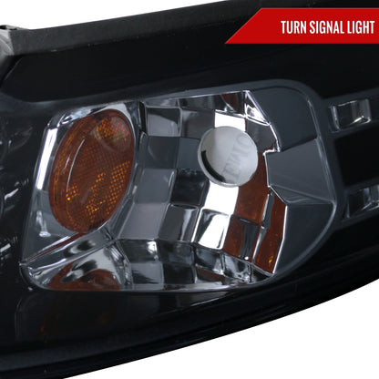 1999-2004 Ford Mustang Dual Halo Projector Headlights (Glossy Black Housing/Smoked Lens)