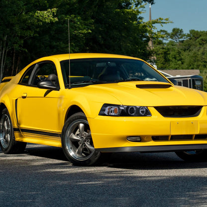 1999-2004 Ford Mustang Dual Halo Projector Headlights (Glossy Black Housing/Smoked Lens)