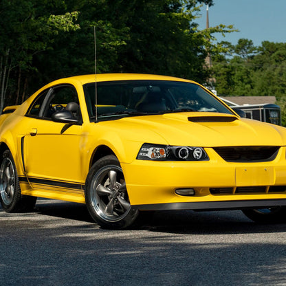 1999-2004 Ford Mustang Dual Halo Projector Headlights (Matte Black Housing/Clear Lens)
