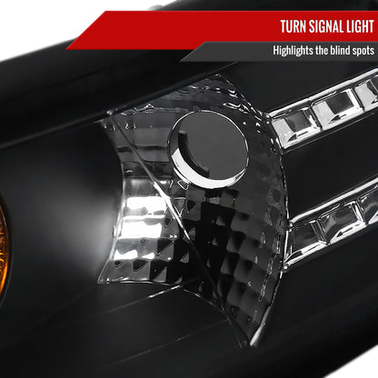 1999-2004 Ford Mustang Dual Halo V2 Projector Headlights (Matte Black Housing/Clear Lens)
