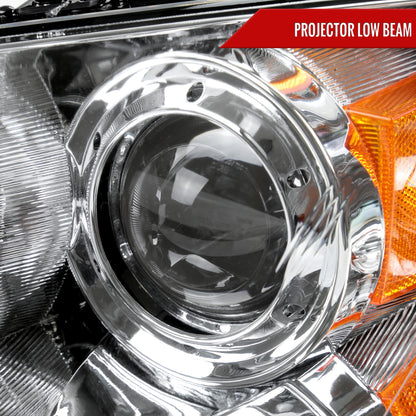 2004-2009 Mazda 3 Sedan Projector Style Headlights (Chrome Housing/Clear Lens)