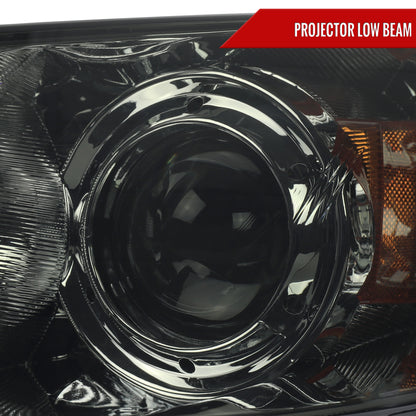 2004-2009 Mazda 3 Sedan Projector Style Headlights (Chrome Housing/Smoked Lens)