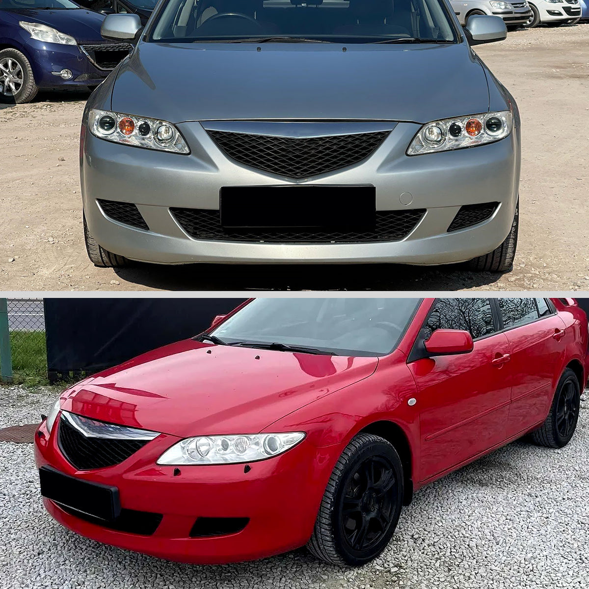 2003-2005 Mazda 6 Factory Style Projector Headlights (Chrome Housing/Clear Lens)