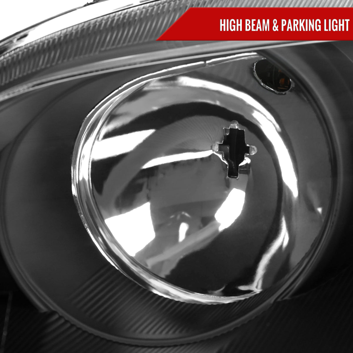 2003-2005 Mazda 6 Factory Style Projector Headlights (Matte Black Housing/Clear Lens)