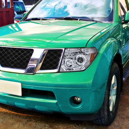 2005-2007 Nissan Pathfinder/ 2005-2008 Frontier Dual Halo Projector Headlights (Chrome Housing/Clear Lens)