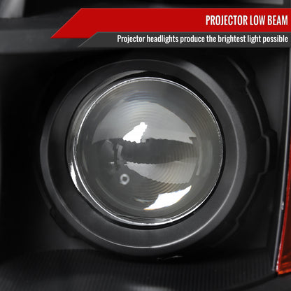 2006-2008 Honda Pilot Projector Style Headlights (Matte Black Housing/Clear Lens)