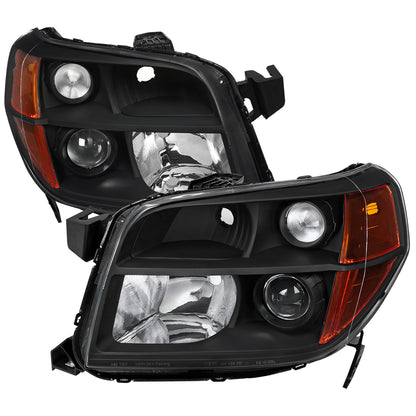 2006-2008 Honda Pilot Projector Style Headlights (Matte Black Housing/Clear Lens)