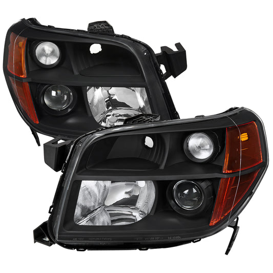2006-2008 Honda Pilot Projector Style Headlights (Matte Black Housing/Clear Lens)
