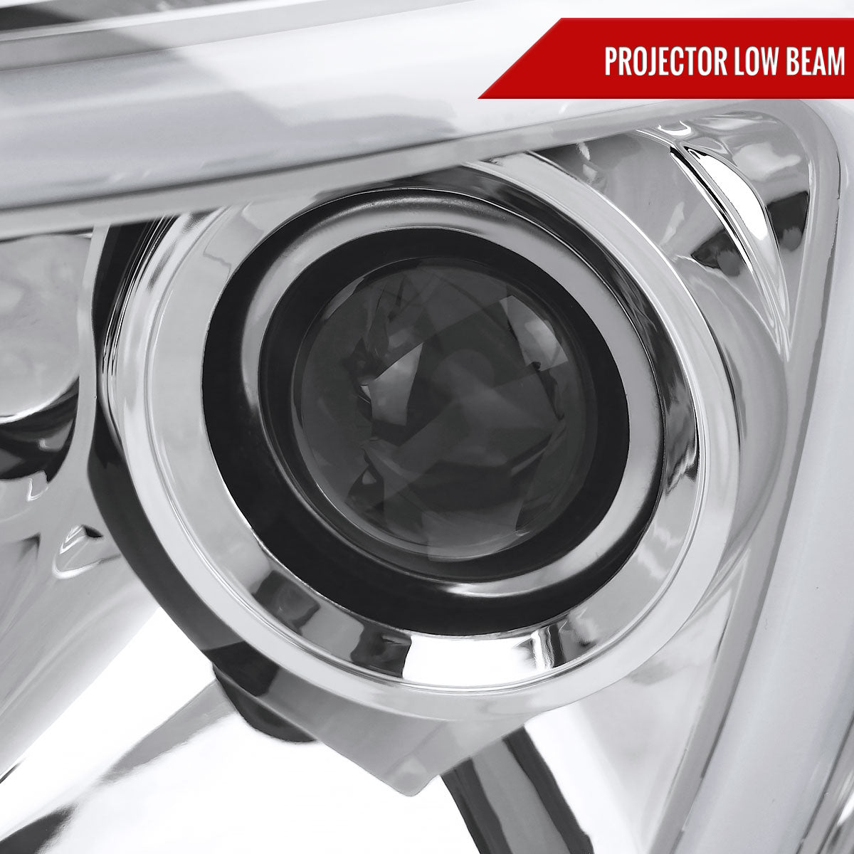 2006-2008 Dodge RAM 1500/ 2006-2009 2500 3500 Switchback LED C-Bar Projector Headlights (Chrome Housing/Clear Lens)