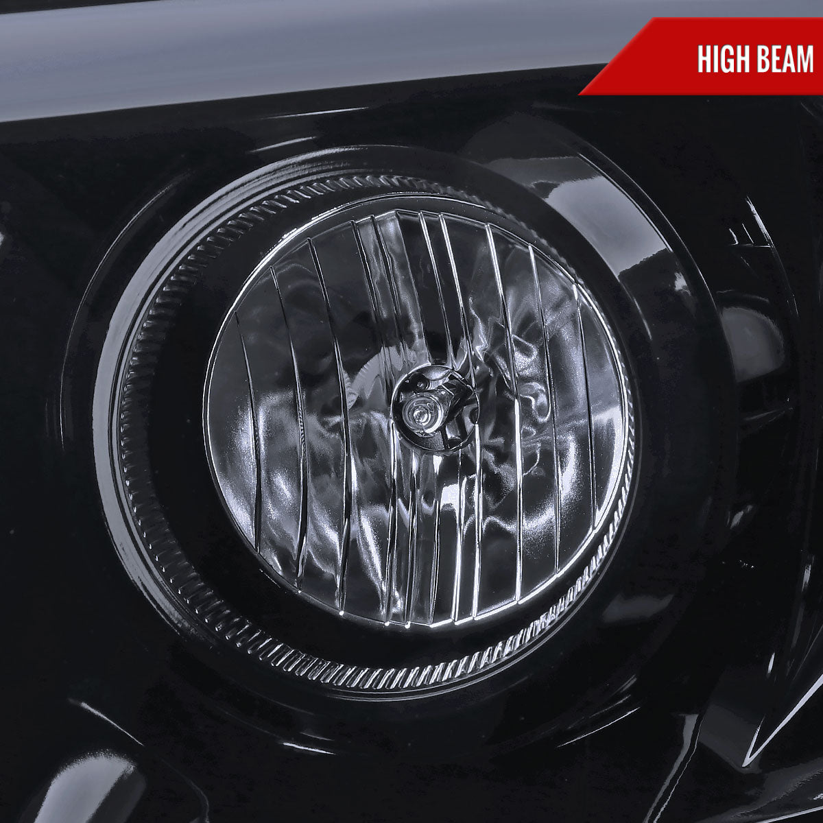 2006-2008 Dodge RAM 1500/ 2006-2009 2500 3500 Switchback LED C-Bar Projector Headlights (Glossy Black Housing/Smoked Lens)