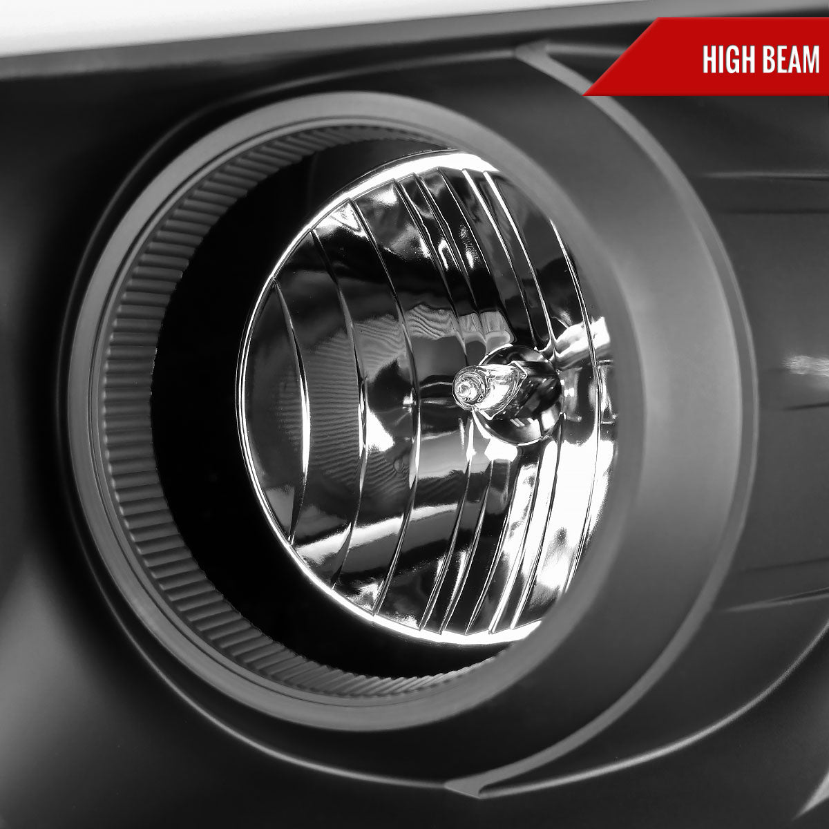 2006-2008 Dodge RAM 1500/ 2006-2009 2500 3500 Switchback LED C-Bar Projector Headlights (Matte Black Housing/Clear Lens)