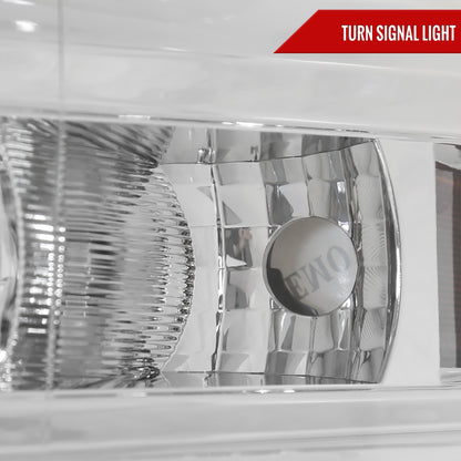 2009-2018 Dodge RAM 1500 / 2019-2021 RAM Classic / 2010-2018 RAM 2500 3500 Dual Halo Projector Headlights (Chrome Housing/Clear Lens)