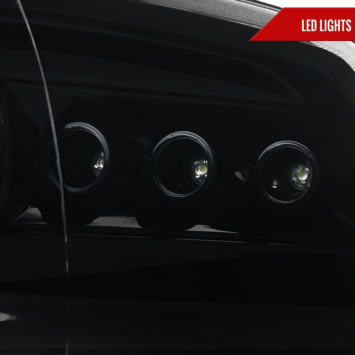 2009-2018 Dodge RAM 1500 / 2019-2021 RAM Classic / 2010-2018 RAM 2500 3500 Dual Halo Projector Headlights (Jet Black Housing/Clear Lens)