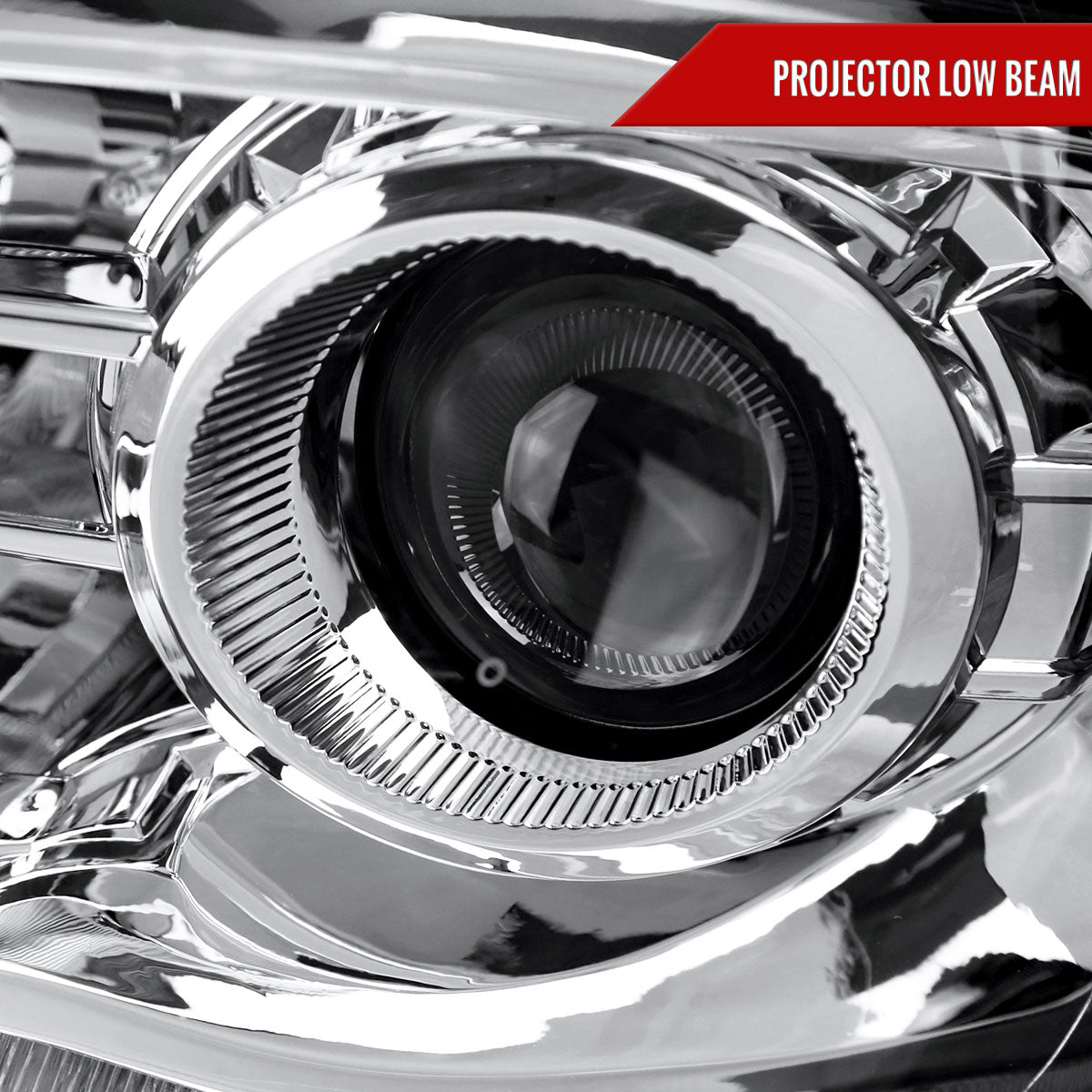 2009-2018 Dodge RAM 1500 / 2019-2021 RAM Classic / 2010-2018 RAM 2500 3500 Switchback Sequential LED Bar Projector Headlights (Chrome Housing/Clear Lens)