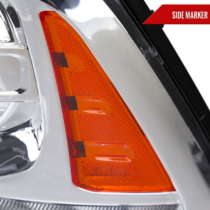 2009-2018 Dodge RAM 1500 / 2019-2021 RAM Classic / 2010-2018 RAM 2500 3500 Switchback Sequential LED Bar Projector Headlights (Chrome Housing/Clear Lens)