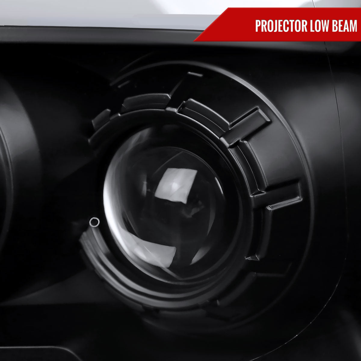 2009-2018 Dodge RAM 1500 / 2019-2021 RAM Classic/ 2010-2018 RAM 2500 3500 Switchback Sequential LED C-Bar Projector Headlights (Matte Black Housing/Clear Lens)