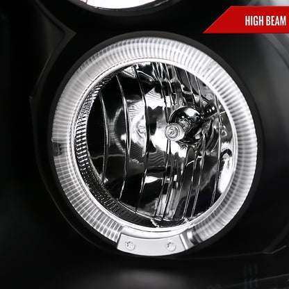 2009-2018 Dodge RAM 1500 / 2019-2021 RAM Classic / 2010-2018 RAM 2500 3500 Dual Halo Projector Headlights (Matte Black Housing/Clear Lens)