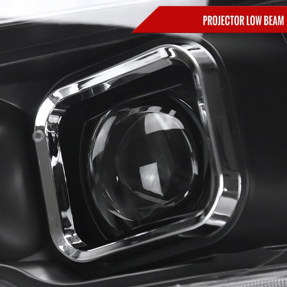 2009-2018 Dodge RAM 1500  / 2019-2021 RAM Classic / 2010-2018 RAM 2500 3500 Switchback Sequential Projector Headlights (Matte Black Housing/Clear Lens)
