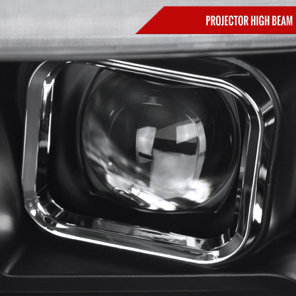 2009-2018 Dodge RAM 1500  / 2019-2021 RAM Classic / 2010-2018 RAM 2500 3500 Switchback Sequential Projector Headlights (Matte Black Housing/Clear Lens)