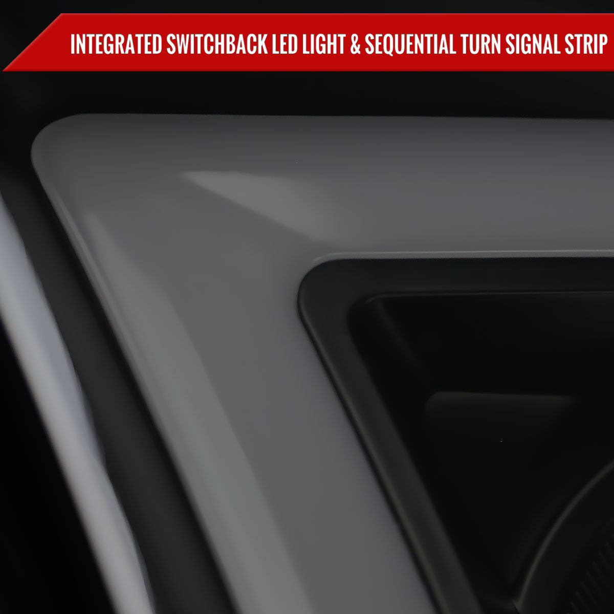 2009-2018 Dodge RAM 1500 / 2019-2021 RAM Classic/ 2010-2018 RAM 2500 3500 Switchback Sequential LED C-Bar Projector Headlights (Black Housing/Smoked Lens)